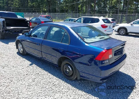 2005 Honda Civic Hybrid z USA, uszkodzony, nr VIN JHMES96625S026707
